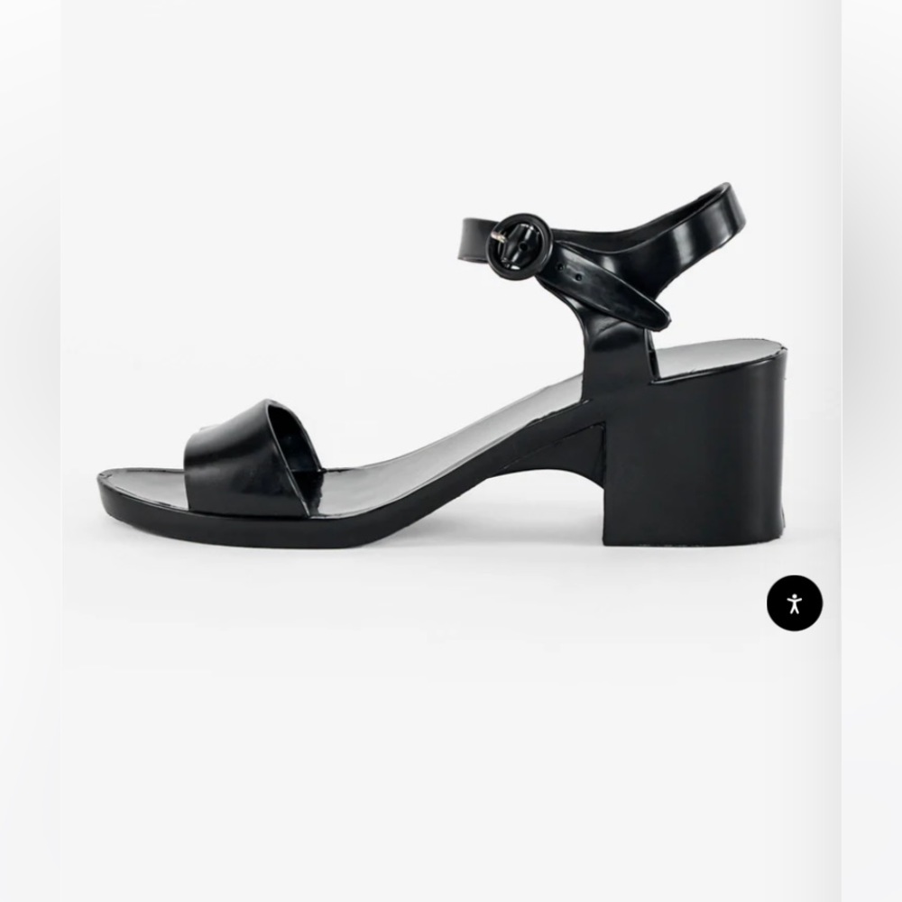 Los Angeles Apparel CLASSIC JELLY SANDAL Size 6 in Black